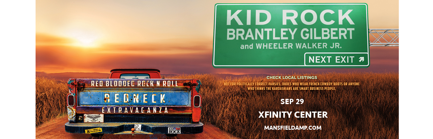 Kid Rock, Brantley Gilbert & Wheeler Walker Jr. at Xfinity Center