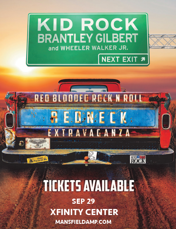 Kid Rock, Brantley Gilbert & Wheeler Walker Jr. at Xfinity Center