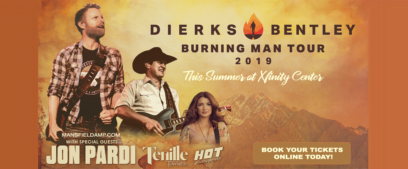 Dierks Bentley, Jon Pardi & Tenille Townes at Xfinity Center