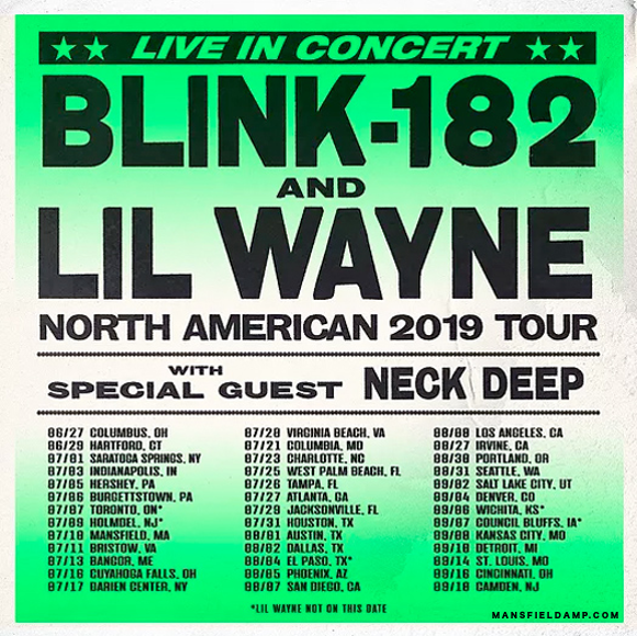 Blink 182 & Lil Wayne at Xfinity Center