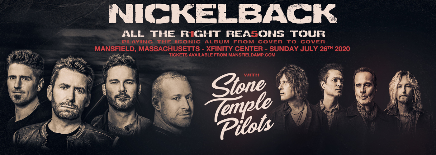 Nickelback, Stone Temple Pilots & Tyler Bryant and The Shakedown [CANCELLED] at Xfinity Center