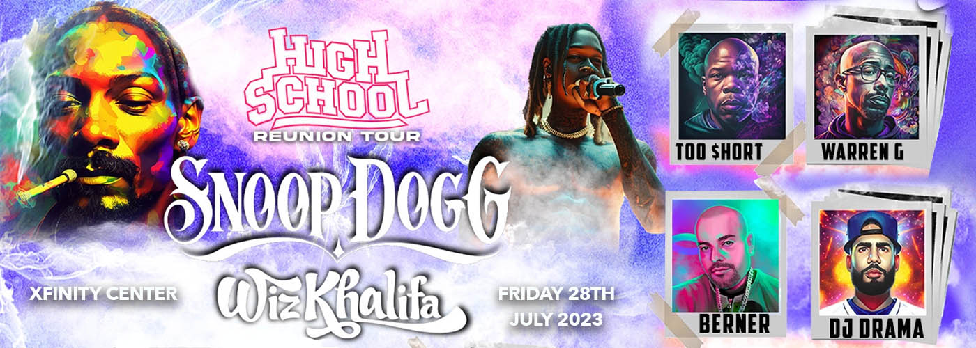 Snoop Dogg, Wiz Khalifa & Too Short at Xfinity Center